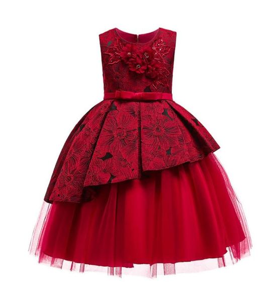 2019 haute qualité robe d'été fille vêtements fête et mariage Costume enfants robes pour filles robe de princesse élégante 6 10 12 ans Y5936521