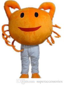 2019 Hoge kwaliteit het hoofd een oranje krab mascottekostuum voor volwassenen om te dragen voor een feest