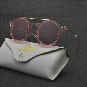 2019 Hip Hop rétro petite lunettes de soleil rondes Femmes Vintage Punk Sunglasses Men Gold Sun Sunes For Women Frame Eyewear NX 265Y