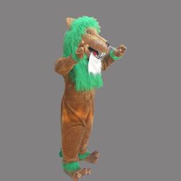 2019 hete volwassen grootte bruin leeuw mascotte pluche koning van frijt leeuw custom fancy kostuum kit mascotte thema fancy jurk carniva kostuum