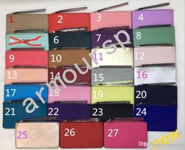 2019 carteras de diseñador caliente muñequeras monederos de mujer bolsos de embrague cremallera pu diseño muñequeras 27 colores