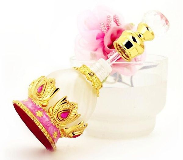 2019 offre spéciale 15 ml Vintage bouteille de parfum en métal vide bouteille en verre rechargeable fait à la main artisanat cadeau