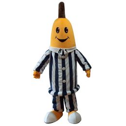 2019 Venta caliente Bananas En pijamas Disfraces de mascota Disfraces de banana para el evento de la fiesta de Halloween