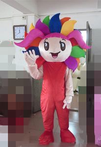 Costume de mascotte de tournesol coloré de vente chaude 2019 pour adultes