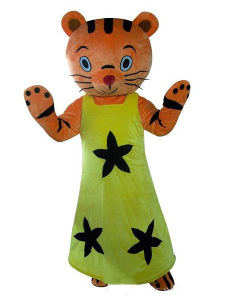 2019 Venta caliente mujer tigre estrella vestido de lujo de dibujos animados adulto animal mascota traje envío gratis