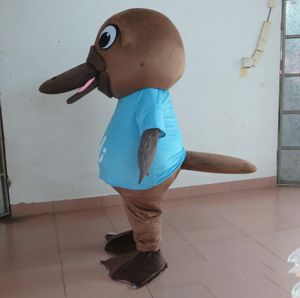 2019 offre spéciale nouveau costume de mascotte de fourrure d'ornithorynque pour costume de mascotte en peluche de bec de canard adulte à vendre