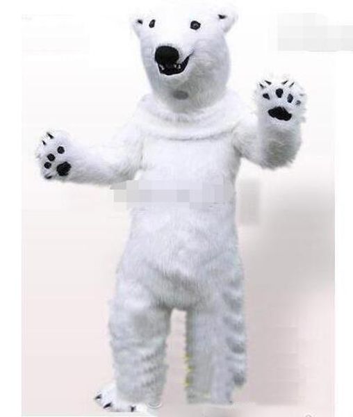 2019 offre spéciale ours polaire en peluche adulte mascotte Costume EMS livraison gratuite