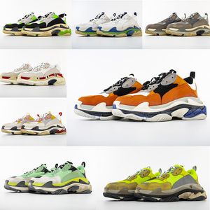 2019 vente chaude Triple S chaussures de sport pour hommes et femmes de haute qualité nouveau noir rouge vert mosaïque chaussures de sport de designer de chaussures solaires 36-45