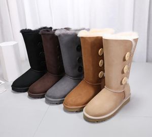 2019 VENTE CHAUDE CONCEPTION CLASSIQUE AUS 3 BOUTONS FEMMES BOTTES DE NEIGE U187300 GRANDES BOTTES FEMMES GARDER CHAUD BOTTES US3-12 EUR35-43 LIVRAISON GRATUITE