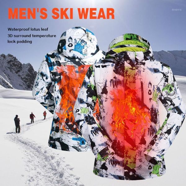 Chaquetas de esquí 2021, venta de chaqueta de invierno para hombre, abrigo impermeable para exteriores, traje de esquí, ropa de Snowboard cálida # g51