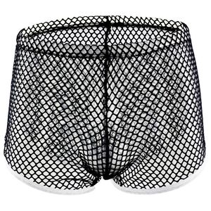2019 Hot Sexy Mannen Ondergoed Mesh Transparante Boxer Gay Ademend Boxers Shorts Comfy Ondergoed Jockstrap