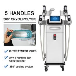 Innovatieve cryolipolyse 5 Cryo behandelt vet bevriezen cryolipo lysis liposuctiemachine Body Freeze apparatuur Gewichtsverlies snel