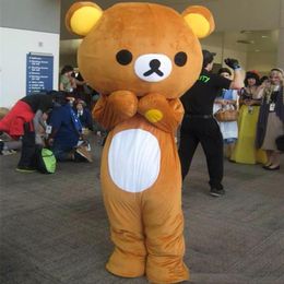 2019 Janpan Rilakkuma ours mascotte Costumes taille adulte ours dessin animé costume de haute qualité Halloween fête 277q