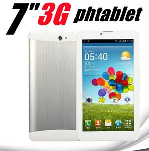 7 Inch HD-scherm 3G Telefoongesprek Tablet PC MTK6592 Duad Core 1.2 GHz Android 4.4 Mid Bluetooth WiFi Dual Camera Phablet