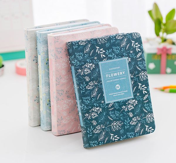 Agenda de flores Vintage de Kawaii Coreano, diario anual, planificador diario semanal mensual, organizador, cuaderno de papel, Agendas A6, 2019