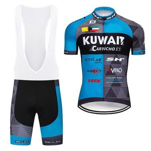 2019 Koweït Maillot de cyclisme Maillot Ciclismo à manches courtes et cuissard à bretelles Kits de cyclisme Sangle bicicletas O19121713213O