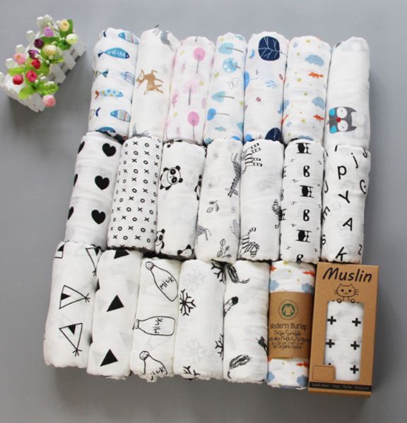 Serviette en coton pour bébé, 2021x122 cm, 20 styles, lingettes pour nouveau-né, couverture de siège de poussette explosive, livraison gratuite, dernière collection 122