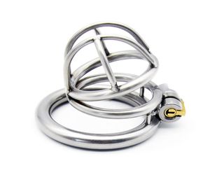 2019 Dernière conception cage en acier inoxydable dispositifs de bondage masculins double forme de pointe jouets sexuels pour hommes ceinture de chasteté anneaux de pénis bdsm sm7947785