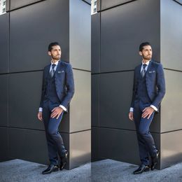2019 nieuwste knappe bruiloft tailcoat slim fit pakken voor de beste mannen Goedkope One Button Groom Pak Groomsman Wear 3 Pieces Suit Jacket + Pants + Vest