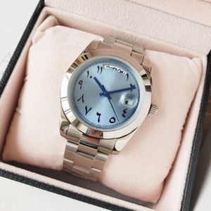 2019 Limited Edition Automatic Mechanical Watch DayDate Mens Watch Male 40mm Sapphire Glass Arabische tekst Watch Sweeping Movement296JJ