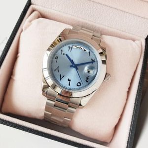 2019 Limited Edition automatisch mechanisch horloge Daydate herenhorloge mannelijk 40 mm saffierglas Arabische tekst horloge veegbeweging228E
