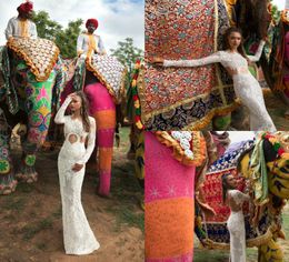 2019 Lior Charchy Inde robes de mariée abiti da sposa bijou cou à manches longues sirène robe de mariée grande taille robe de mariée de plage8404238