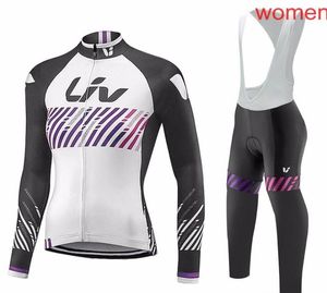 2019 LIV Pro equipo femenino ciclismo manga larga jersey babero pantalones largos conjuntos ropa de secado rápido MTB ropa de carreras ropa ciclismo 304517c1864490