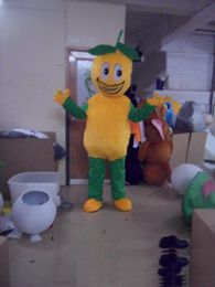 2019 mooie geel fruit mascotte kostuum leuke cartoon kleding fabriek aangepaste particuliere aangepaste rekwisieten wandelen poppen pop kleding