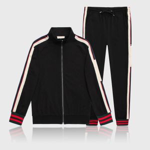 Ensembles de survêtements de survêtement pour hommes d'automne de luxe ensembles de vestes de survêtement avec un pantalon costume hip hop survêtements de designer gris noir