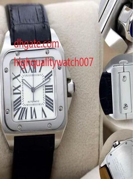 2019 Luxury Quality 100 XL Black Luxury Automatic Mécanical Watch Mens Sports 40mm Leather Band Men039s Watches8063349