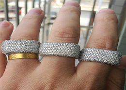 2019 Luxe ring Mrico Pave 450 stuks Diamant 925 Sterling zilver Engagement wedding band ring voor vrouwen mannen Vinger Sieraden8451778