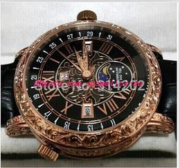2020 montres de luxe montre-bracelet bracelet en cuir noir montres montre pour hommes Quartz chronographe mouvement montre de haute qualité