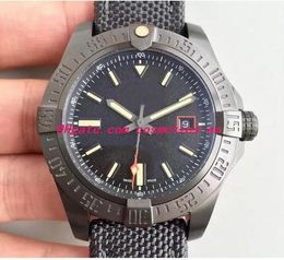 2019 luxe horloges horloge V1731110 44mm herenhorloge mode horloges automatische mechanische zwarte wijzerplaat nylon riem