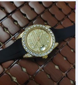 Luxe horloges 41 mm GMT saffierglas groot vergrootglas datum 116769TBR-74779B textuur volledige diamanten rand automatisch 316L stalen armband herenhorloge lichtgevend