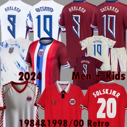 2024 Noorwegen voetbaltruien 2025 Norwaies Haaland Jersey National 24 25 Odegaard voetbalhirt Solskjaer Vintage Noorwegen 1998 2000 Retro 1984 Kit Camisetas de futbol