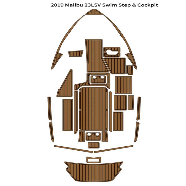 2019 Malibu 23 LSV Swim Platform Cockpit Pad Boat EVA Foam Teak Deck Floor Mat