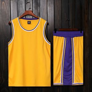 Men City Blanco Basketball Jerseys Sets met shorts Persoonlijkheid Aangepaste streetwear training uniformen kits sportkleding trainingspakken