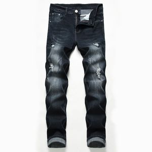 2019 mannen kleding skinny jeans heren stretch denim homme rotos broek noodlijdende gescheurde freyed slanke fit pocket jean broek C012