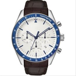 2019 herenhorloge herentrofee witte wijzerplaat chronograaf quartz horloge met leren band 1513629241g