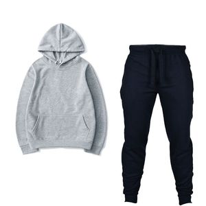 2019 Hommes Hiver Automne Pull à capuche décontracté + Pantalon de survêtement Sportwear Mode de haute qualité Couleurs variées Modèle sur mesure Y0409