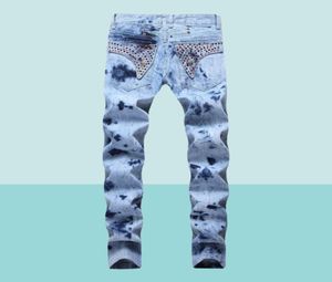 2019 Mens rechte slanke fit Biker jeans met zip heren s kleding afgedekte gat streetwear stijl luxe robin jeans9144670