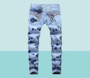 2019 Mens rechte slanke fit Biker jeans met zip heren s kleding afgedekte gat streetwear stijl luxe robin jeans5376584