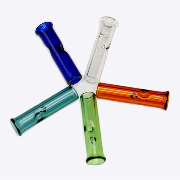 Mini embouts de filtre en verre avec bouche ronde et plate pour narguilés RAW Dry Herb Rolling Paper Thick Pyrex fumer accessoires