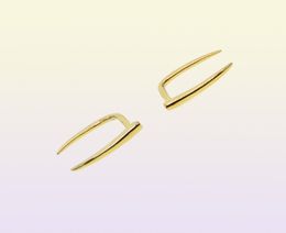 2019 Minimal 925 Barra de plata esterlina Parrería de alambre de orejas Color de oro pulido Simple Delicic Girl Women Womelly Ear Jewelry8580745