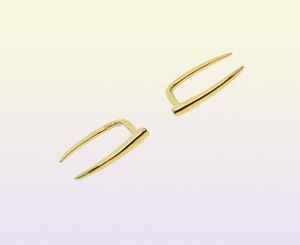 2019 Minimal 925 Silver Silver Bar Will Eart Oreau fil Gold Color Polied Simple Design Girl Girl Femmes Beaucoup de bijoux d'oreille8580745