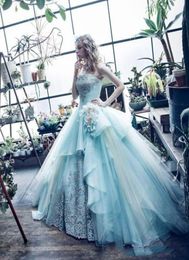 2019 Mint Green Ball Jurk Quinceanera jurken jurken prinses kristal prom jurk zoete baljurken formele speciale gelegenheid avond p1576557