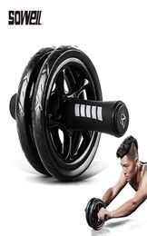 2019 Muscle Exercise Equipment Home Fitness Équipement de fitness double roue abdominale Power Roue AB Roller Gym Roller Traineur TRACLING T208429111