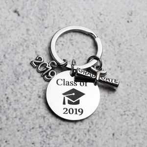 2019 Mon histoire ne fait que commencer le jour de la remise des diplômes classe Hat Classe de camarades de classe Amitié cadeau créatif Metal Keychain