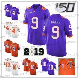 2019 NCAA Clemson Tigers Wit Paars Oranje 4 Deshaun Watson 9 Wayne Gallman II 10 Ben Boulware Sammy Watkins College Football Jerseys