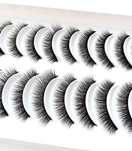 2019 Nieuwe 10 paren 100 echte mink wimper 3D Natural False wimper Lashes Soft Eyelash Extension Makeup Kit Cilios 3D1296282973